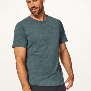 Lululemon men’s in mind SS athletic tee size m nwt heathered teal color